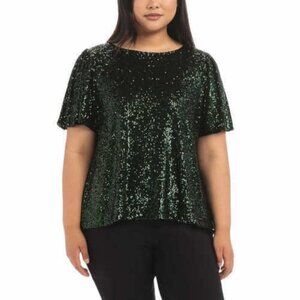 Women's Hilary Radley Sequin Top - Forest Green - Various Sizes - NWT
